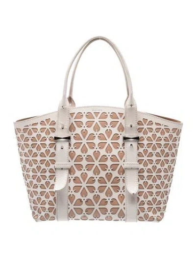Pre-owned Alexander Mcqueen Signature Legend Satchel In Neutrals