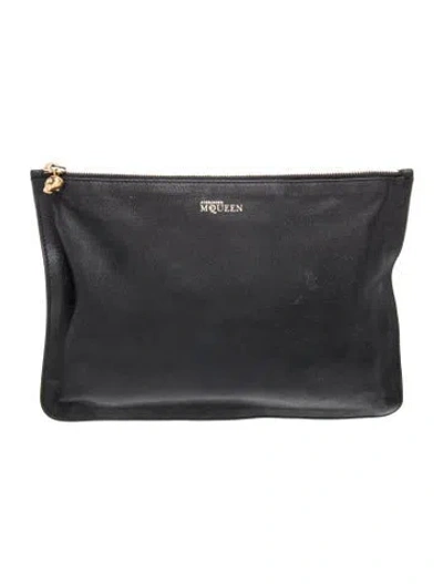 Pre-owned Alexander Mcqueen Signature Portfolio In Black