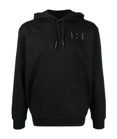 Alexander Mcqueen Signature Stitch Drawstring Hoodie In Black