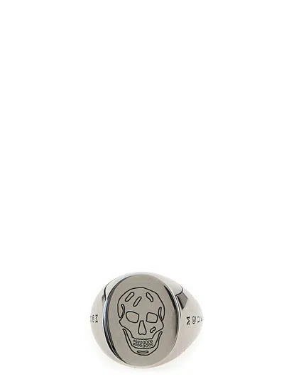Alexander Mcqueen Signet Jewelry Silver In Gray