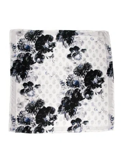 Pre-owned Alexander Mcqueen Silk 2023 Scarf In White