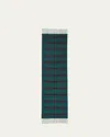 Alexander Mcqueen Silk & Cashmere Tartan Scarf In Green