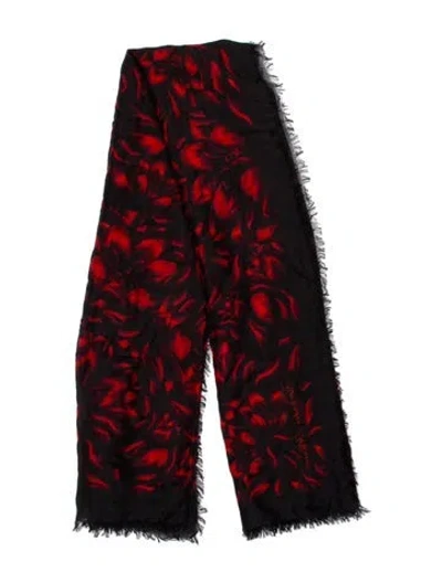 Pre-owned Alexander Mcqueen Silk Animal Print Scarf In Black