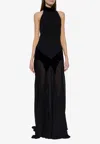 Alexander Mcqueen Silk-blend Sleeveless Maxi Dress In Black