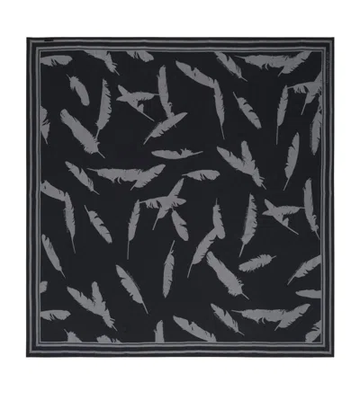 Alexander Mcqueen Silk-cotton Printed Scarf In Black