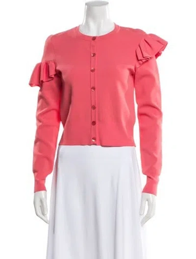 Pre-owned Alexander Mcqueen Silk Crew Neck Sweater In Pink