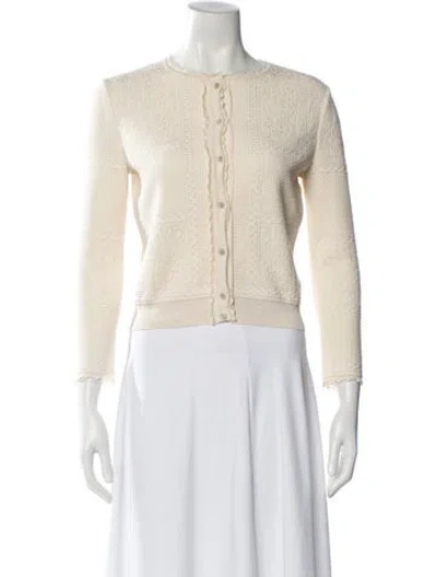 Pre-owned Alexander Mcqueen Silk Crew Neck Sweater W/ Tags In Neutral