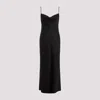 Alexander Mcqueen Silk Evening Dress Women In Black