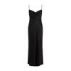 Alexander Mcqueen Silk Evening Dress Women In Black