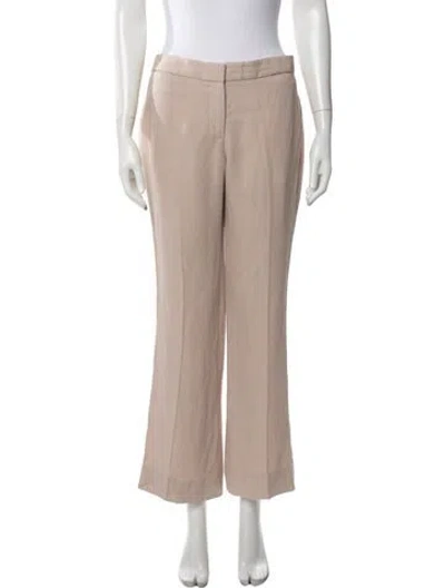 Pre-owned Alexander Mcqueen Silk Flared Pants In Neutrals