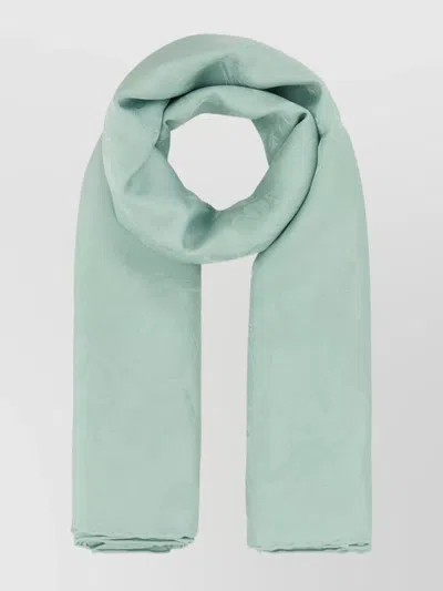 Alexander Mcqueen Silk Foulard Anchor Butterfly Floral Motifs In Blue