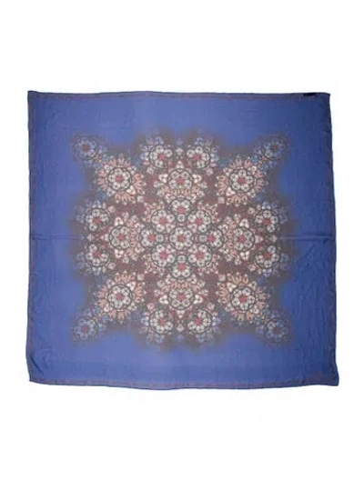 Pre-owned Alexander Mcqueen Silk Graphic Print Scarf In Multi