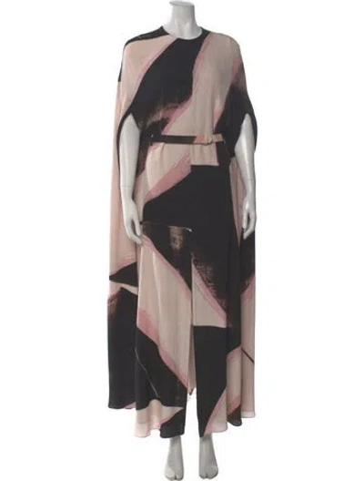 Pre-owned Alexander Mcqueen Silk Long Dress In Multi