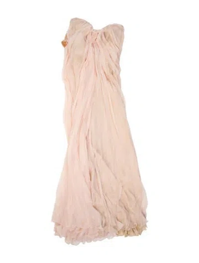 Pre-owned Alexander Mcqueen Silk Midi Length Dress W/ Tags In Multi