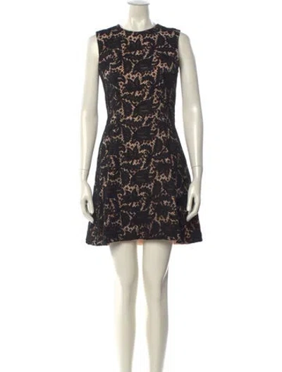 Pre-owned Alexander Mcqueen Silk Mini Dress