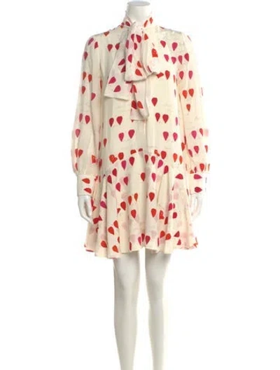 Pre-owned Alexander Mcqueen Silk Mini Dress In Neutral