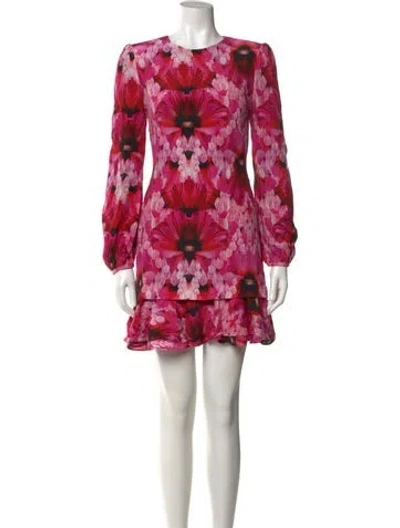 Pre-owned Alexander Mcqueen Silk Mini Dress In Pink