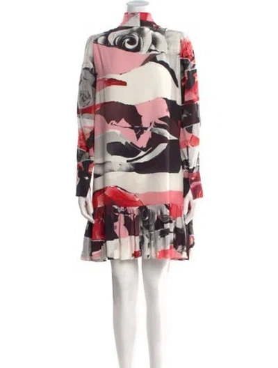 Pre-owned Alexander Mcqueen Silk Mini Dress In Pink