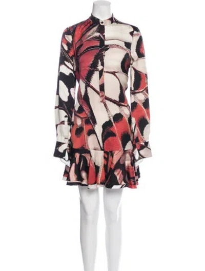 Pre-owned Alexander Mcqueen Silk Mini Dress W/ Tags In Black