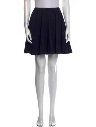 Pre-owned Alexander Mcqueen Silk Mini Skirt In Black