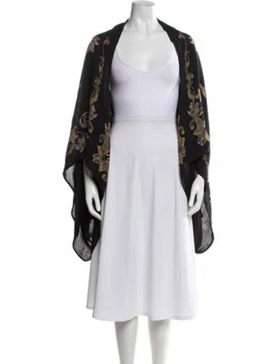 Pre-owned Alexander Mcqueen Silk Paisley Print Jacket In Black