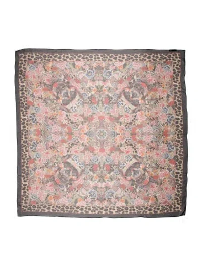 Pre-owned Alexander Mcqueen Silk Paisley Print Scarf In Black
