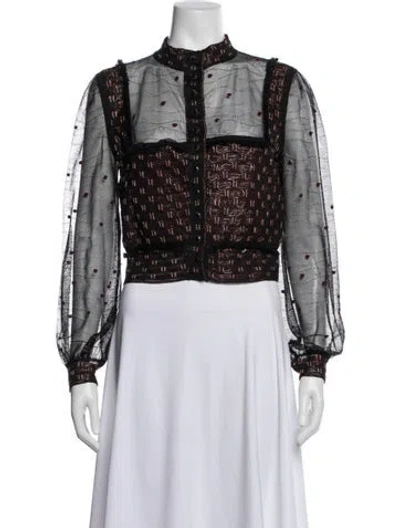 Pre-owned Alexander Mcqueen Silk Printed Blouse In Red