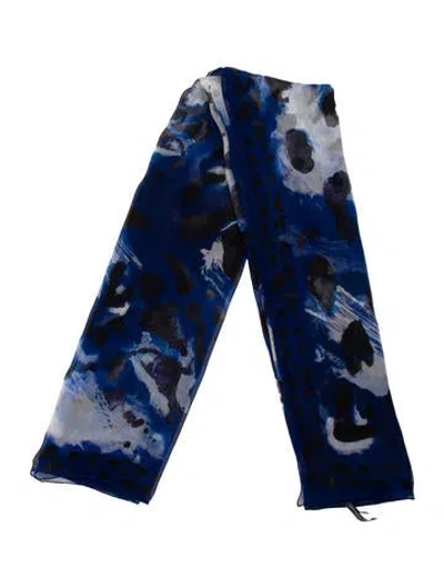 Pre-owned Alexander Mcqueen Silk Printed Scarf In Multi
