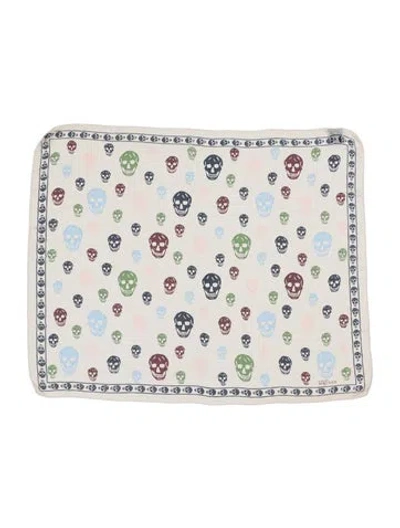 Pre-owned Alexander Mcqueen Silk Printed Scarf In Neutrals
