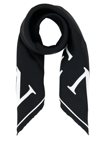 Alexander Mcqueen Silk Scarf In Black