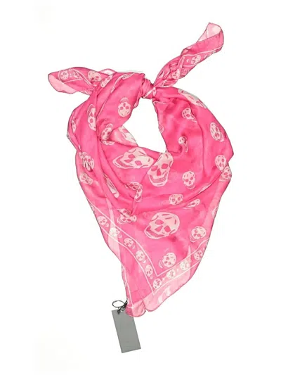 Alexander Mcqueen Silk Scarf In Pink