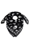 ALEXANDER MCQUEEN SILK SCARF WITH ALL-OVER SKULL PRINT