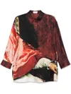 Alexander Mcqueen Hemd Aus Seide In Rot