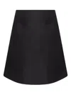 Alexander Mcqueen Ruffled Satin Skirt In Black