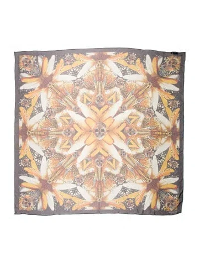 Pre-owned Alexander Mcqueen Silk Skull Scarf