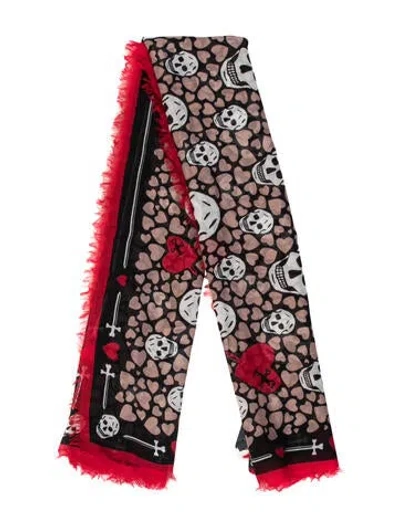Pre-owned Alexander Mcqueen Silk Skull Scarf W/ Tags In Multi