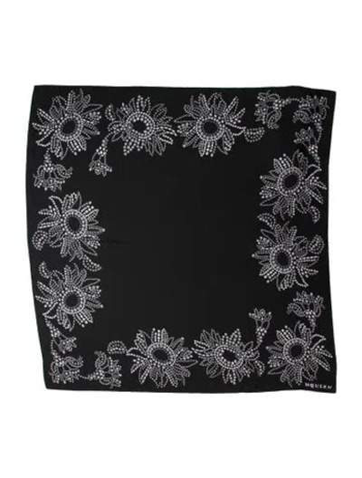 Pre-owned Alexander Mcqueen Silk Skull Scarf W/ Tags In Red