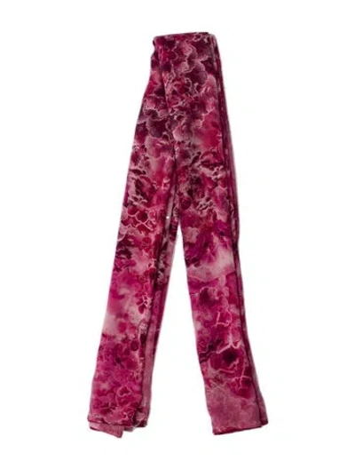 Pre-owned Alexander Mcqueen Silk Skull Shawl In Pink