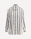 Alexander Mcqueen Alexander Mc Queen Ivory Navy Burgundy Striped Shirt