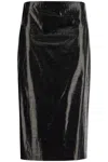 Alexander Mcqueen Silk Tarpaulin Skirt In Black