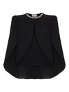 Alexander Mcqueen Embellished Silk Georgette Cape Top