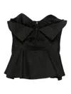 Alexander Mcqueen Strapless Corset Top In Black