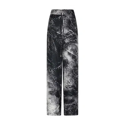 Alexander Mcqueen Silk Trousers In Black