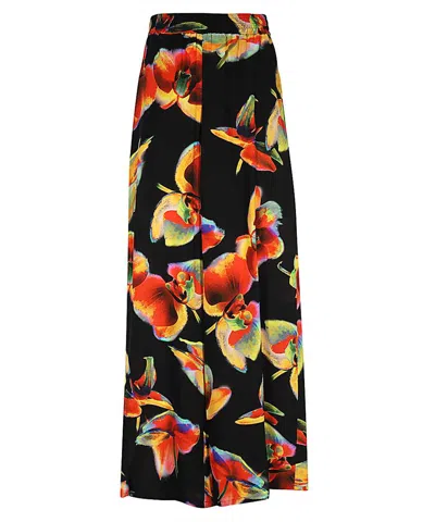 Alexander Mcqueen Silk Trousers In Nero