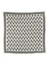 Alexander Mcqueen Skull Printed Frayed-edge Scarf In White