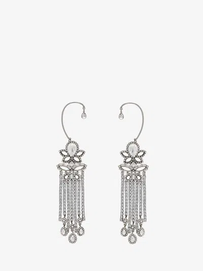 Alexander Mcqueen Silver In Antique Silver-finish