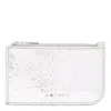 Alexander Mcqueen Silver Beige Calf Skin Wallets In White