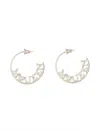 Alexander Mcqueen Silver Brass Earrings In Brown