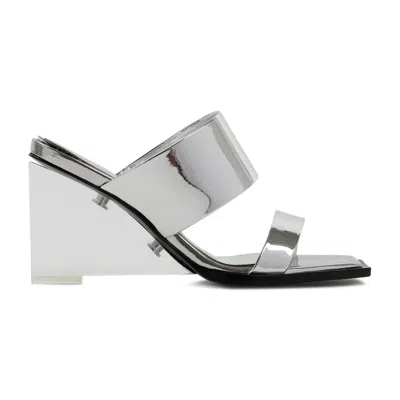 ALEXANDER MCQUEEN ALEXANDER MCQUEEN SILVER CALF LEATHER SANDALS