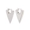 Alexander Mcqueen Silver Arrow Earrings In Silver